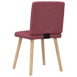 vidaXL Chaises à manger lot de 6 rouge bordeaux tissu