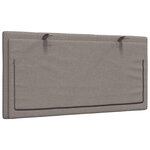 vidaXL Coussin de tête de lit taupe 100 cm tissu