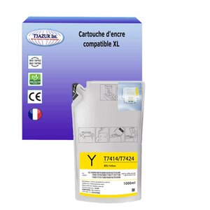 Cartouche compatible avec Epson SureColor SC-F7170 SC-F7200 (nK) remplace Epson T7414- Jaune- 1 000ml