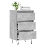 vidaXL Buffet gris béton 40x35x70 cm bois d'ingénierie