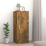 vidaXL Armoire murale Chêne fumé 34 5x34x90 cm Bois d'ingénierie
