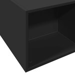 vidaXL Cadre de lit noir 180x200 cm bois d'ingénierie