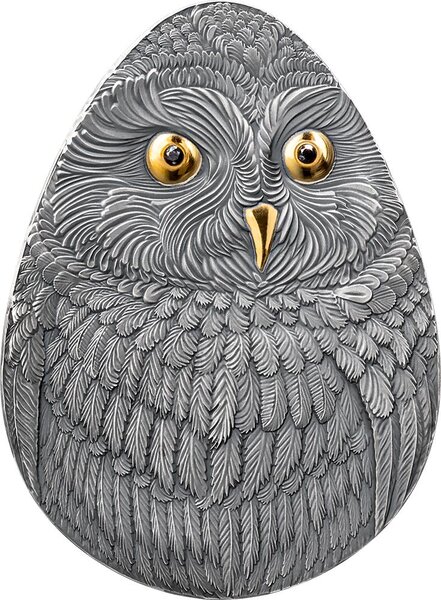 Pièce de monnaie en Argent 2 Dollars g 31.1 (1 oz) Millésime 2024 Marvelous Owls SHORT EARED OWL