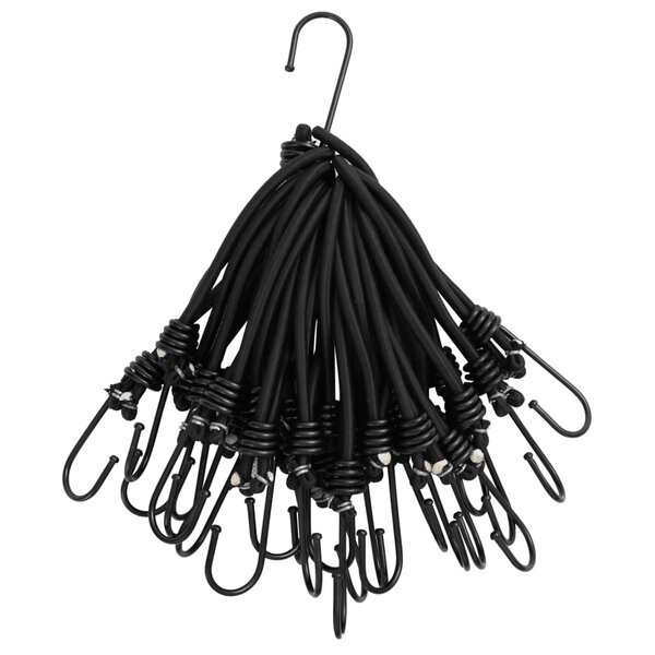 vidaXL Cordon élastique avec crochets 25 Pièces 17 cm