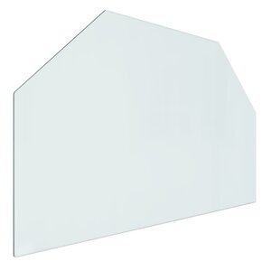 vidaXL Plaque de verre pour cheminée hexagonale 80x50 cm
