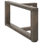 vidaXL Pieds de table basse en T  2 pièces  noir  60 x 25 x (30-31) cm  acier