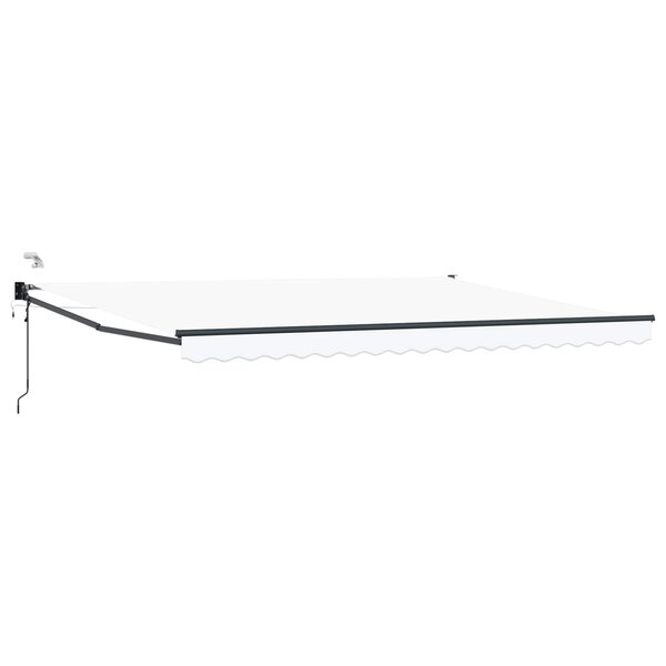 vidaXL Auvent rétractable électrique Blanc 5 x 3 m