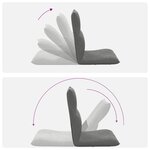 vidaXL Fauteuil de sol ajustable Gris foncé Velours