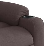 vidaXL Fauteuil inclinable Marron foncé Tissu