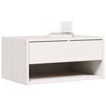 vidaXL Table de chevet avec tiroir 2 Pièces Blanc 50 x 32 5 x 24 cm
