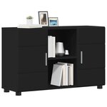 vidaXL Buffet FLORIN Noir 88 5 x 30 5 x 55 5 cm Bois d'ingénierie