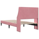vidaXL Cadre de lit avec tête de lit Rose 80 x 200 cm Velours