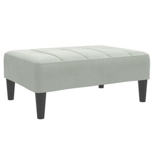vidaXL Repose-pied gris clair 77x55x31 cm velours
