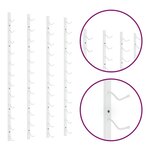 vidaXL Casier à vin mural pour 12 bouteilles 2 Pièces Blanc Fer