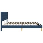 vidaXL Cadre de lit avec tête de lit Bleu 180 x 200 cm Tissu