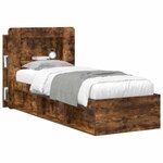 vidaXL Cabinet de Tête de Lit Chêne fumé Bois d’ingénierie