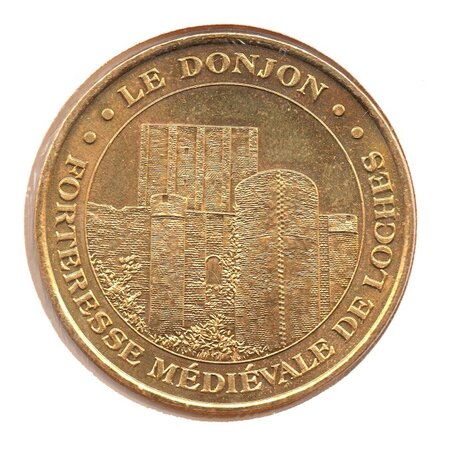 Mini médaille monnaie de paris 2007 - forteresse médiévale de loches (le donjon)