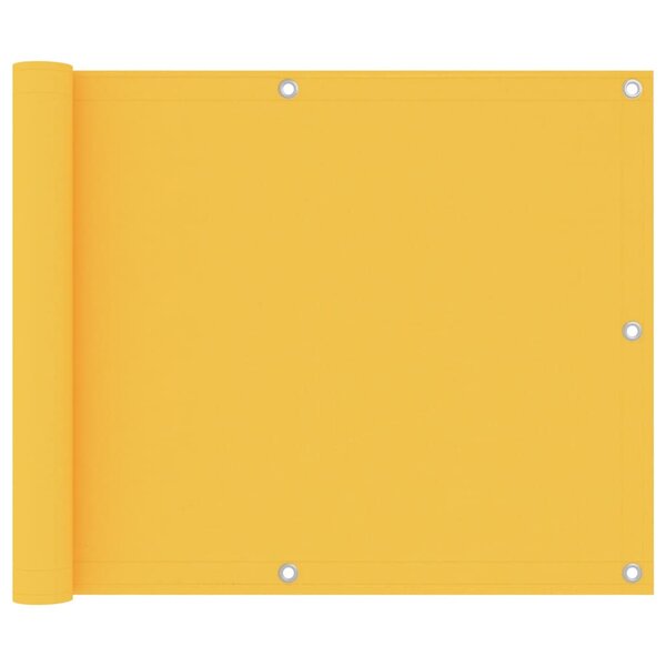 vidaXL Écran de balcon Jaune 75x500 cm Tissu Oxford