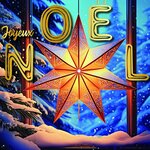 Carte carrée Joyeux Noël avec Enveloppe 15x15cm