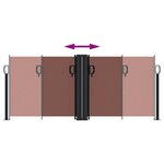 vidaXL Auvent latéral rétractable marron 100x600 cm
