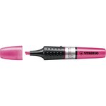 Surligneur LUMINATOR Niveau Visible Pointe Biseautée Rose x 5 STABILO