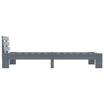 vidaXL Cadre de lit Gris Bois de pin massif 90 x 200 cm