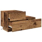 vidaXL Table de chevet Bois Ancien 70 x 36 x 40.5 cm Bois d'ingénierie