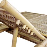 vidaXL Chaise longue pour 2 personnes avec coussins Bambou