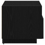 Table de chevet vidaXL avec lumières LED en chêne noir 40x39x37 cm