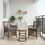 vidaXL Chaise d'Extérieur 2 Pièces Gris et Gris foncé polyrotin