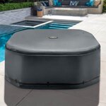 INTEX Housse de spa Gris foncé 180 x 180 cm PVC et PU
