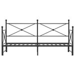 vidaXL Lit de jour avec gigogne sans matelas noir 75x190 cm