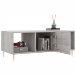 vidaXL Table basse sonoma gris 102x50x40 cm bois d'ingénierie