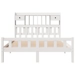 vidaXL Lit bibliothèque sans matelas blanc 160x200 cm bois pin massif