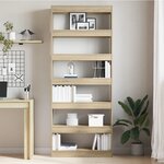 vidaXL Meuble de rangement / Cloison en chêne Sonoma 80x30x198 cm