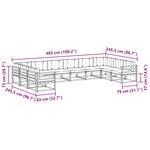 vidaXL Ensemble de canapés d'extérieur 10 pc Blanc et gris clair