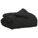 vidaXL Duvet d'été simple Noir 220 x 135 cm Microfibre