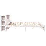 vidaXL Lit bibliothèque sans matelas blanc 200x200 cm bois pin massif