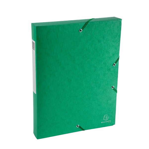 Boite De Classement Exabox Dos 40mm Carte Lustrée Scotten - A4 - Vert - Exacompta