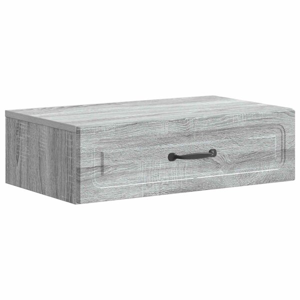 vidaXL Table d'appoint murale Sonoma gris 59 x 34 5 x 17 cm