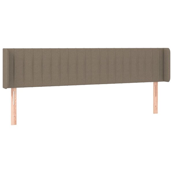 vidaXL Tête de lit avec oreilles Taupe 183x16x78/88 cm Tissu