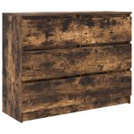 vidaXL Buffet chêne fumé 100x35x76 cm bois d'ingénierie