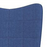 Vidaxl chaise de relaxation bleu tissu