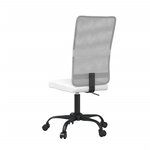 vidaXL Chaise de bureau réglable en hauteur blanc tissu en maille