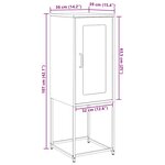 vidaXL Buffet jaune moutarde 36x39x107 cm acier laminé à froid