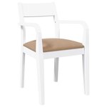 vidaXL Chaises à manger coussins 2 Pièces blanc bois massif caoutchouc