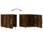 vidaXL Table de chevet chêne fumé 40x40x50 cm bois d'ingénierie