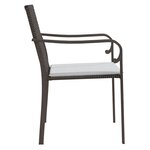 vidaXL Chaises de jardin et coussins lot de 6 marron 56x59x84 cm rotin
