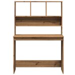 vidaXL Bureau avec étagères chêne artisanal Bois d'ingénierie