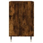 vidaXL Table de chevet chêne fumé 40x40x66 cm bois d'ingénierie